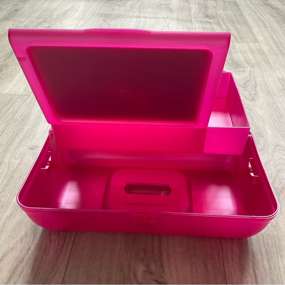 Vintage Retro 90’s Caboodle Make up Cosmetic Case Pink Large with Mirror - Picture 14 of 15